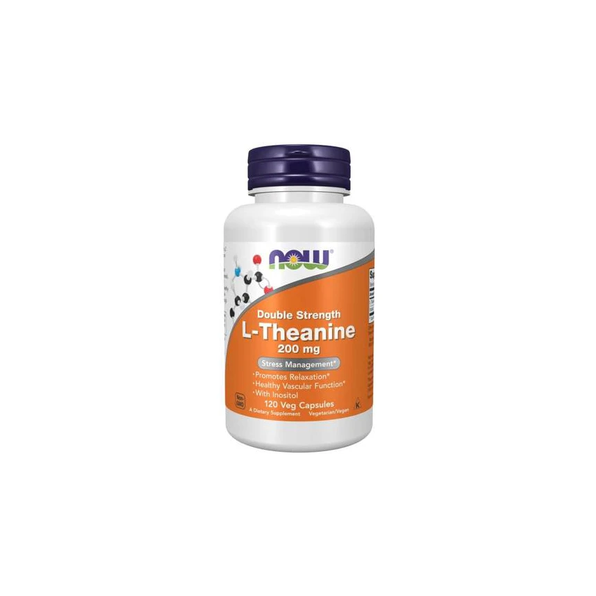 NOW Foods L-Theanine 200mg 120vkaps. L-teanina