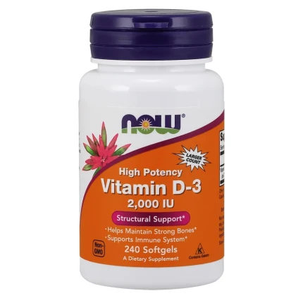 Now Foods Vitamin D3 2000IU 240softgels Witamina D3