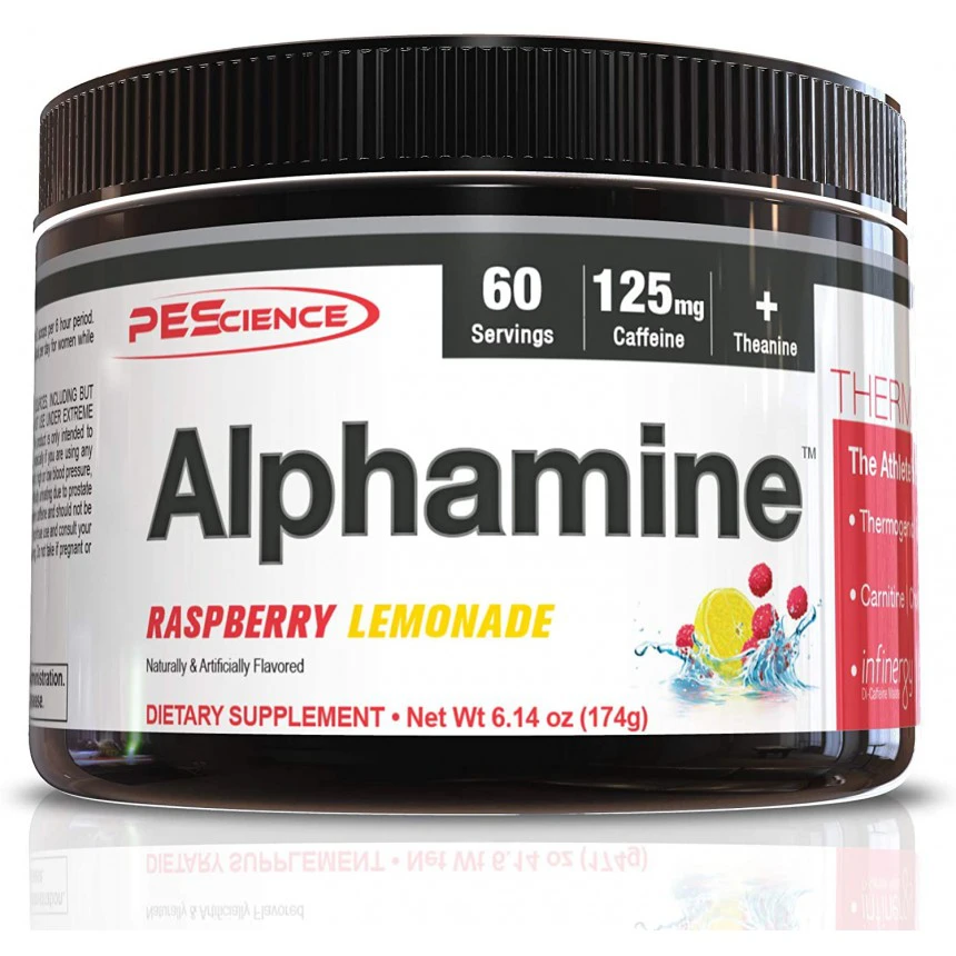 PEScience Alphamine 174g - Raspberry Lemonade Spalacz tłuszczu w proszku