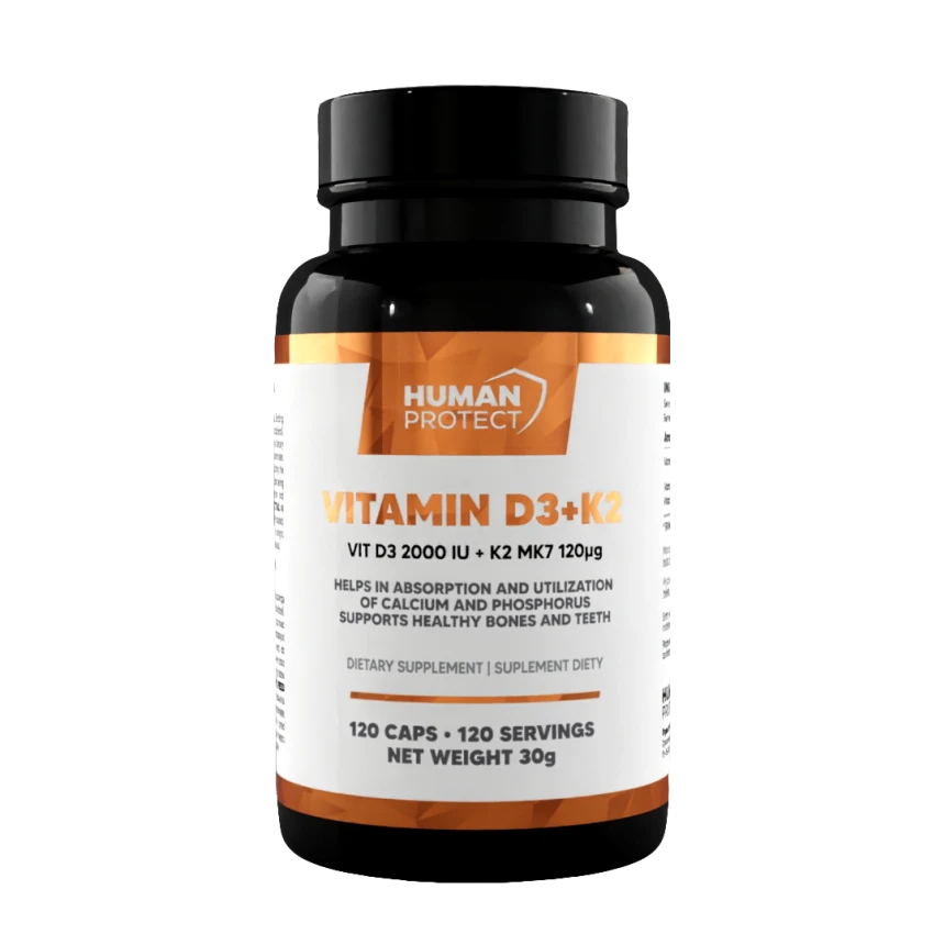 Human Protect Vitamin D3 + K2 120softgels Witamina D3 K2