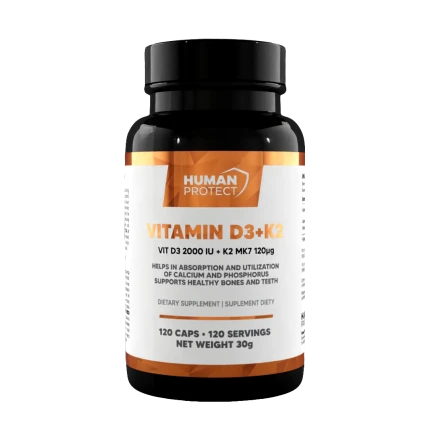 Human Protect Vitamin D3 + K2 120softgels Witamina D3 K2