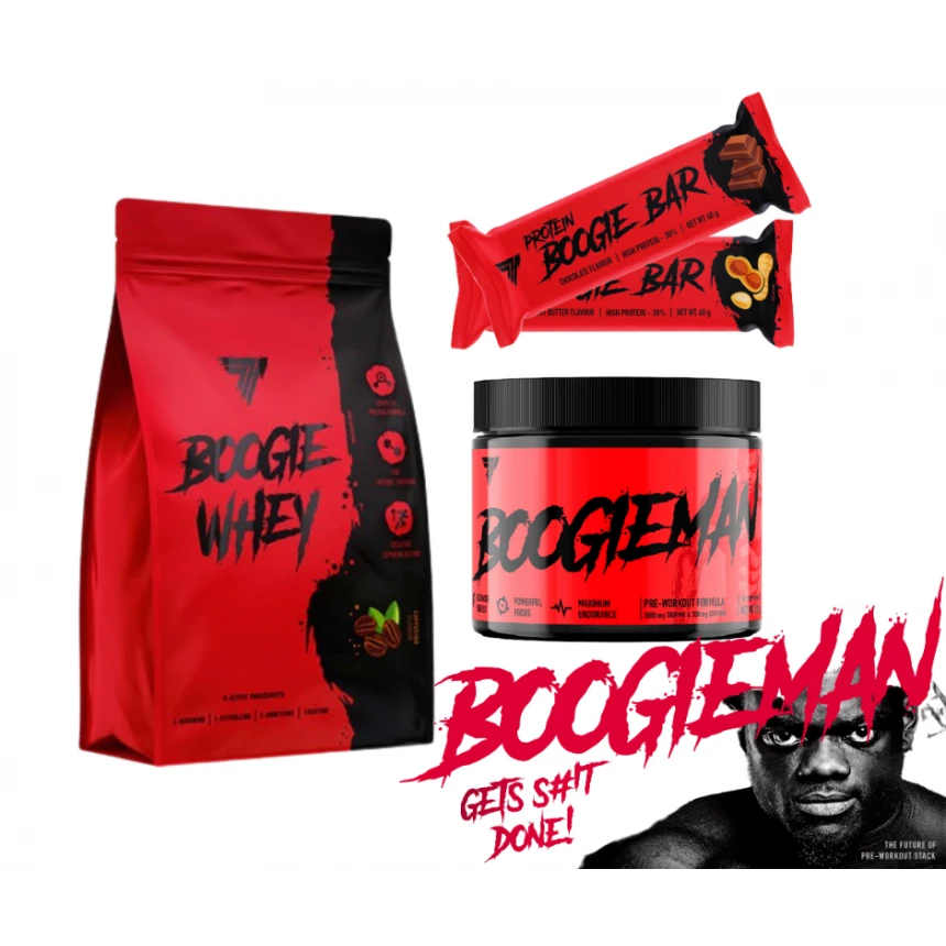 Zestaw BoogieMan!! Trec Boogie Whey 2000g + Boogieman 300g + Boogie Bar 60g x2