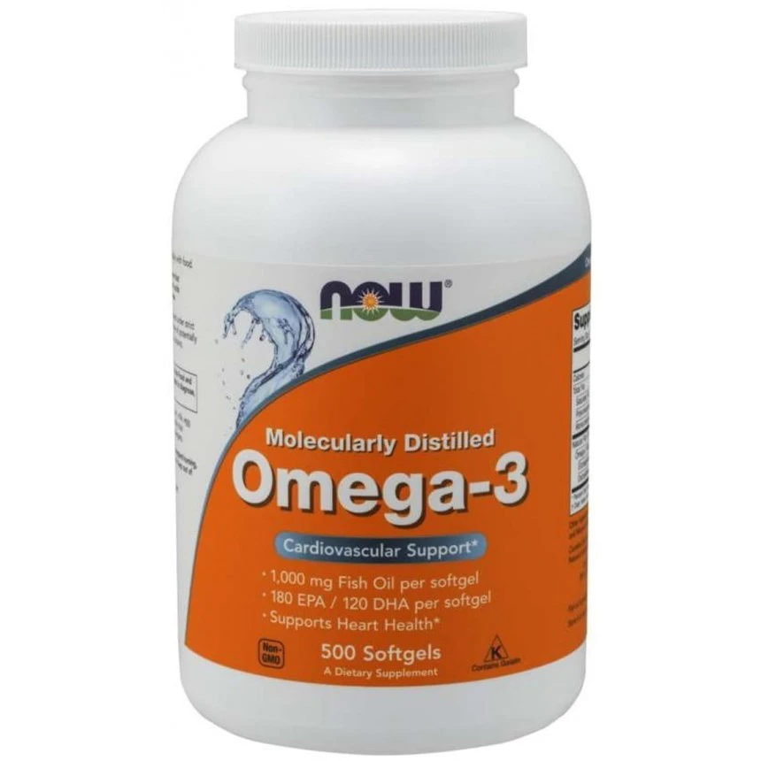 NOW Omega-3 - 500softgels Kwasy tłuszczowe EPA DHA