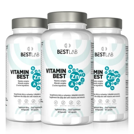 Zestaw 3szt. Best Lab Vitamin Best 60vcaps. Kompleks Witamin i Minerałów