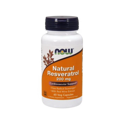 NOW Natural  Resveratrol 50mg 60vkaps.