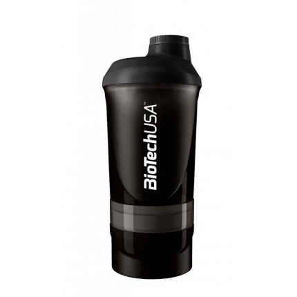 BioTech Smart Shaker do odżywek Szejker + Pillbox Czarny