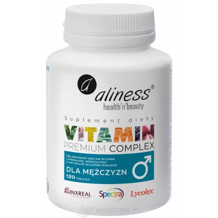 Aliness Vitamin Premium  Complex dla mężczyzn 120tab. Kompleks Witamin