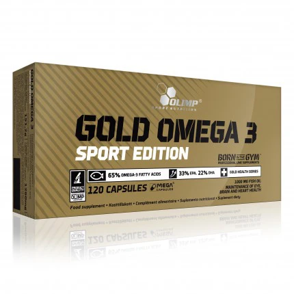 Olimp Gold Omega 3 Sport Edition 120kaps Kwasy Tłuszczowe EPA DHA