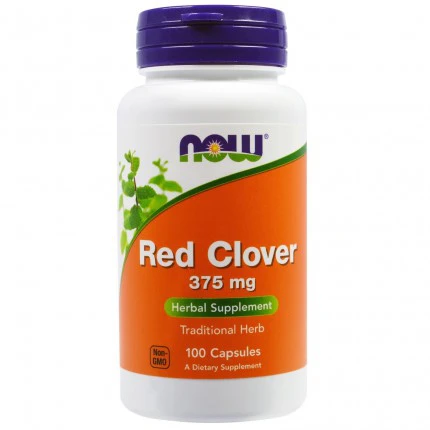 NOW Foods Red Clover 375mg 100kaps. Czerwona Koniczyna Menopauza