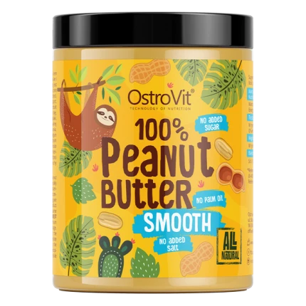 OstroVit 100% Peanut Butter 1000g Smooth Masło Orzechowe