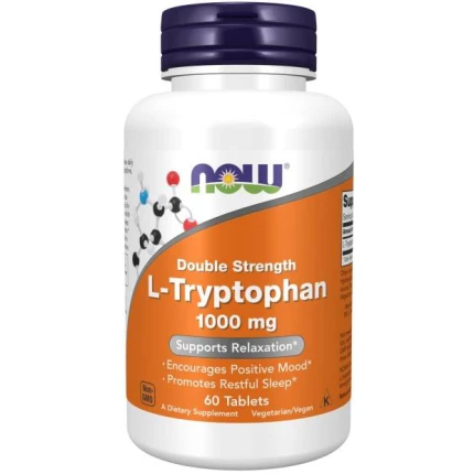 NOW L-Tryptophan 1000mg Double Strength 60tabs. L-tryptofan