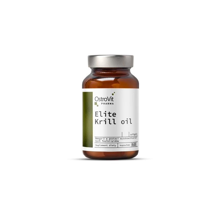 OstroVit Pharma Elite Krill Oil - 60kaps. Omega 3 Astaksantyna