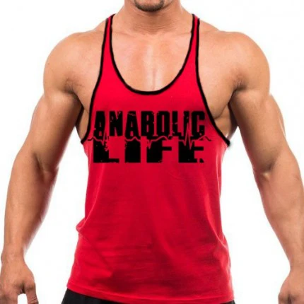 Anabolic Life Tank Top Red-Black 