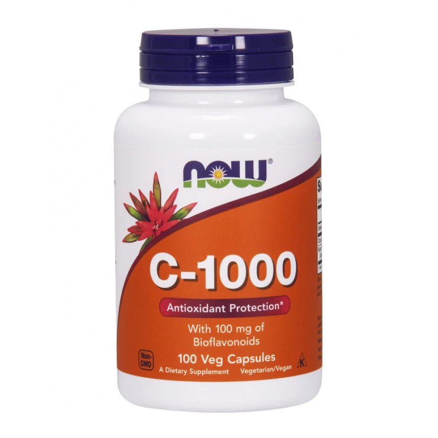 NOW Foods Vitamin C-1000 with Bioflavonoids 100vkaps. Bioflawonoidy Rutyna