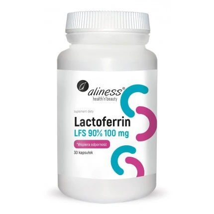 Aliness Lactoferrin LFS 90% 100mg - 30kaps.