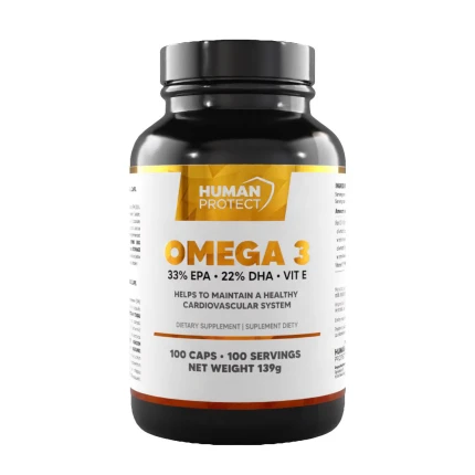 Human Protect Omega 3 100softgels Kwasy Tłuszczowe EPA DHA