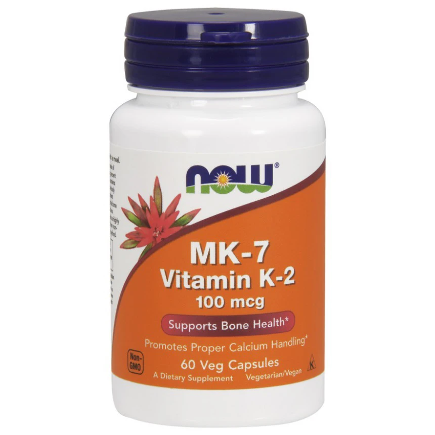 NOW Foods Vitamin K2 MK-7 100mcg 60vkaps. Witamina K2 Mocne Kości