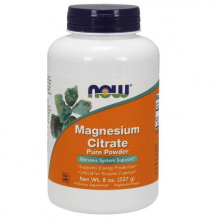NOW Foods Magnesium Citrate Powder 227g Magnez Skurcze