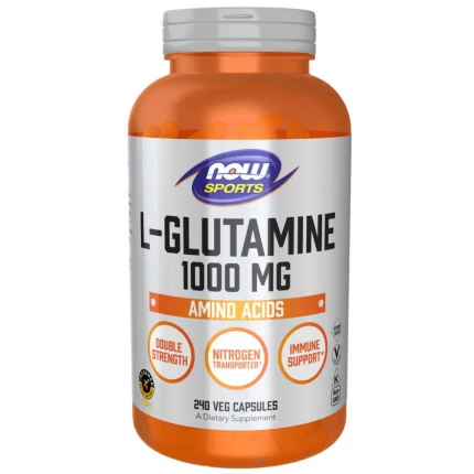 Now Foods L-Glutamine 1000mg 240vkaps. L-glutamina