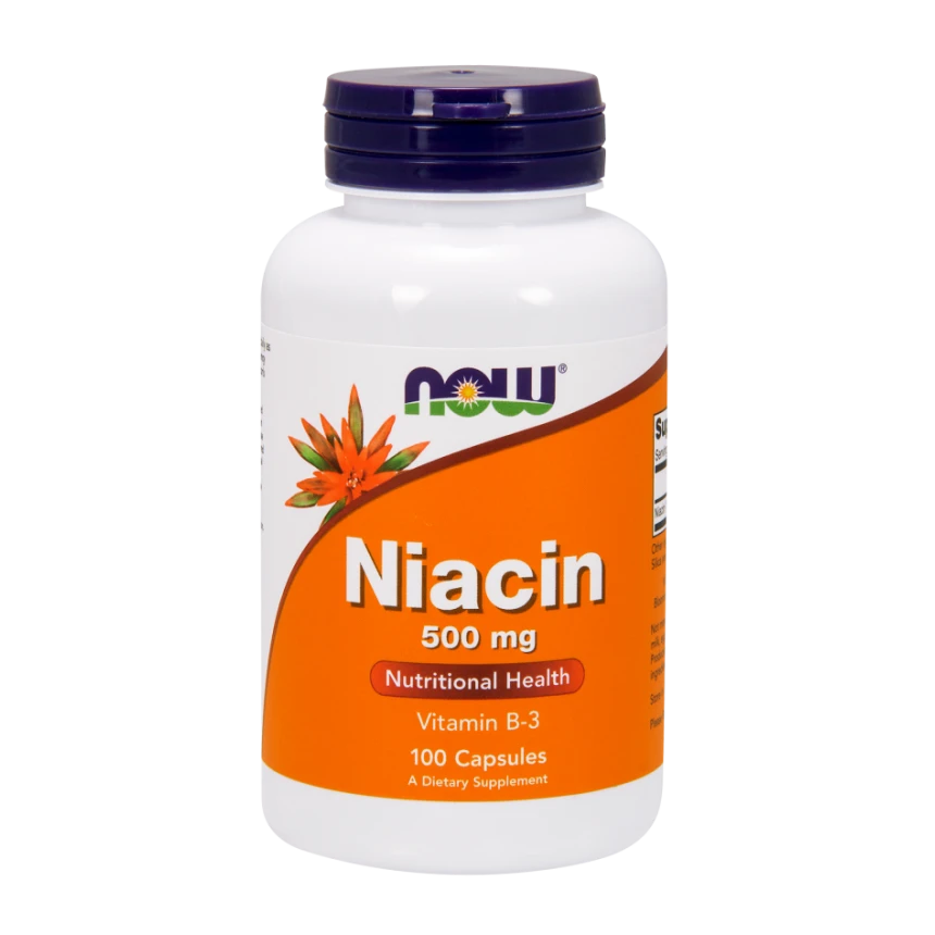 NOW Foods Niacin 500mg 100kaps. Niacyna