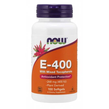 NOW Foods E-400 With Mixed Tocopherols 100softgels.