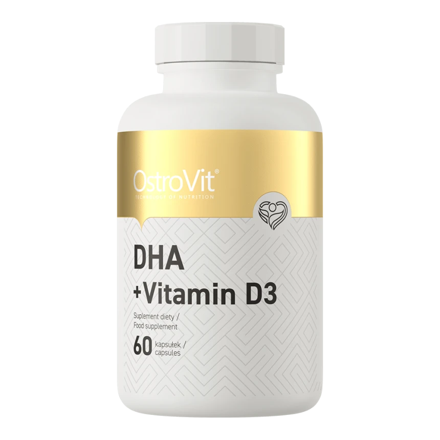 OstroVit DHA + Vitamin D3 60kaps. Witamina D3