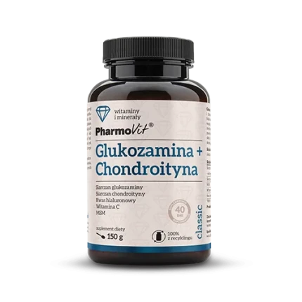 PharmoVit Glukozamina+Chondroityna 150g Ochrona Stawów i Kości