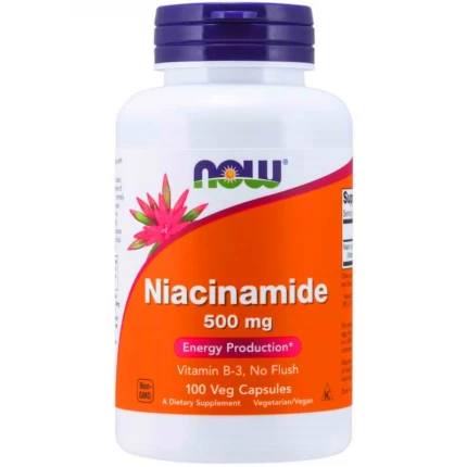 NOW Foods Niacinamide 500mg 100vkaps. Niacyna