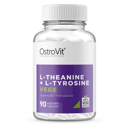 OstroVit L-Theanine + L-Tyrosine Vege - 90vkaps. Tyrozyna Teanina Pamięć Relaks