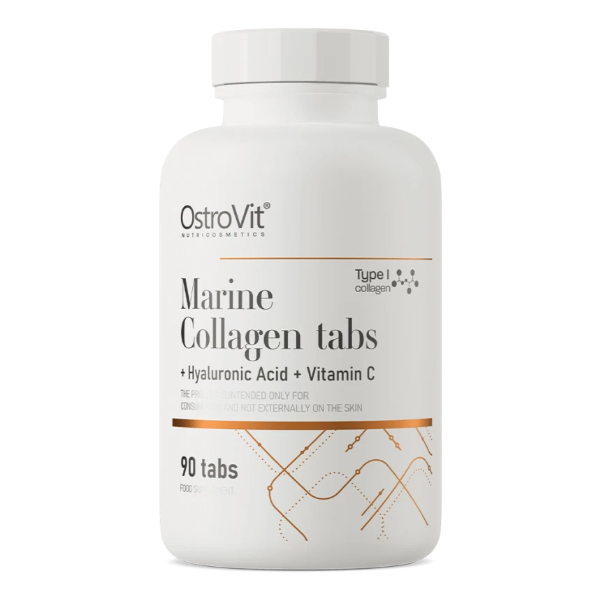 OstroVit Marine Collagen Hyaluronic Acid Vit. C 90tab. Kwas Hialuronowy Witamina C