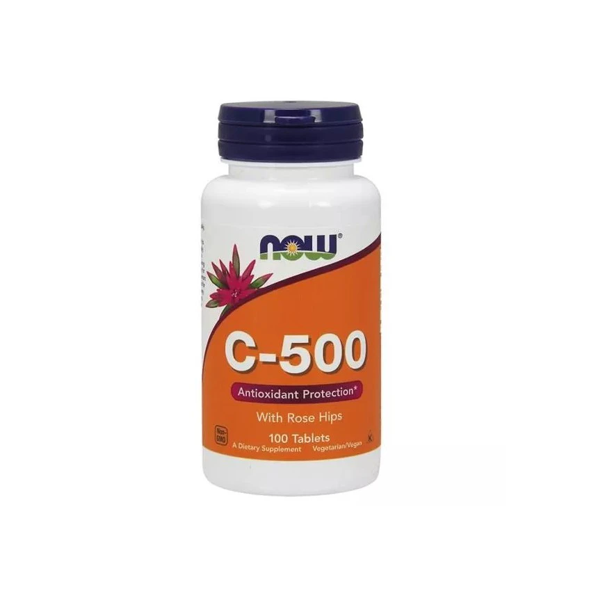 NOW Vitamin C-500 with Rose Hips - 100tabl.