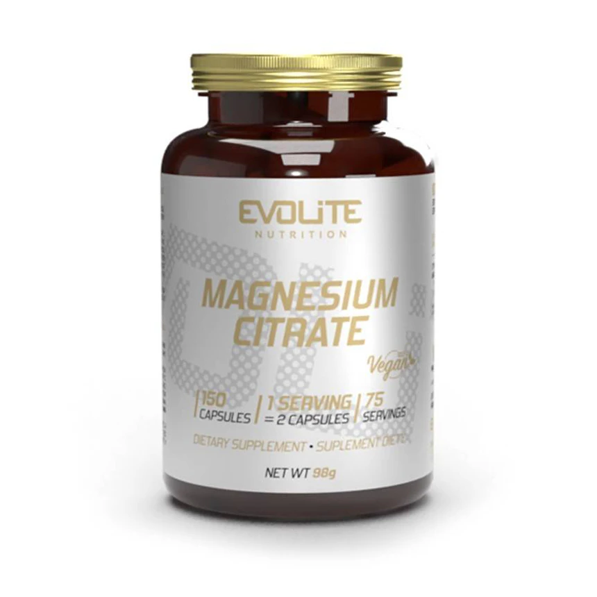 Evolite Magnesium Citrate 550mg - 150vkaps. Cytrynian Magnezu