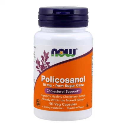 NOW Policosanol 10mg 90vkaps. Polikosanol Prawidłowy poziom cholesterolu