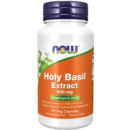 NOW Foods Holy Basil Extract 500mg 90vkaps. Adaptogen