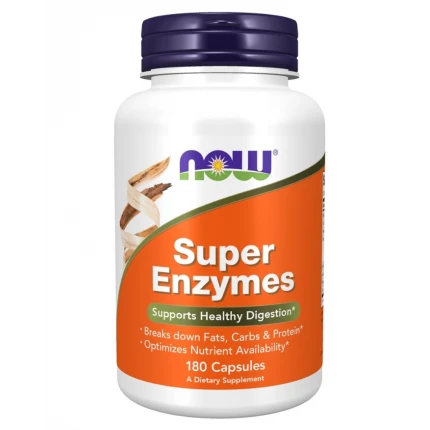 NOW Foods Super Enzymes 180kaps. Enzymy trawienne Prawidłowe Trawienie