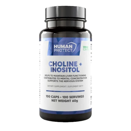 Human Protect Choline + Inositol 100vkaps. Cholina, Inozytol