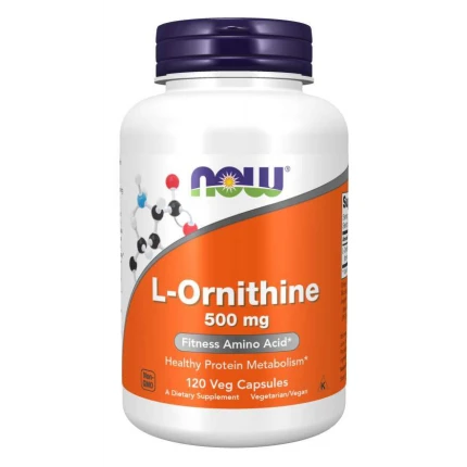 NOW L-Ornithine 500mg 120vkaps. Ornityna