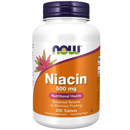 NOW Foods Niacin 500mg 250tabl. Niacyna