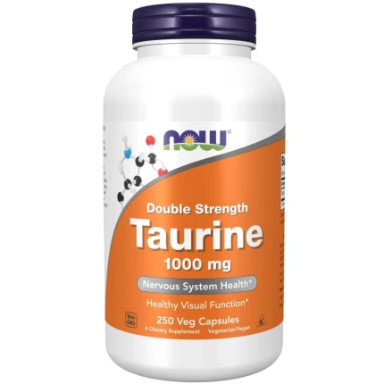 Now foods Taurine 1000mg 250vkaps. Tauryna