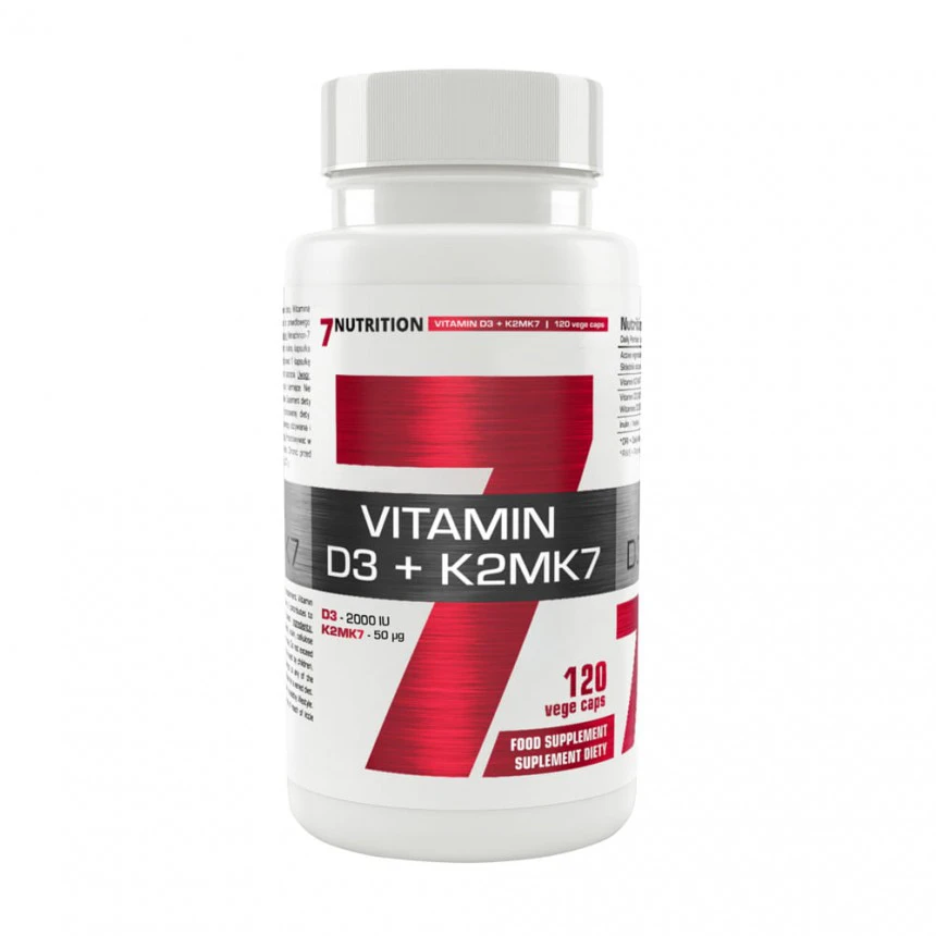 7Nutrition Vitamin D3 + K2MK7 - 120vcaps.