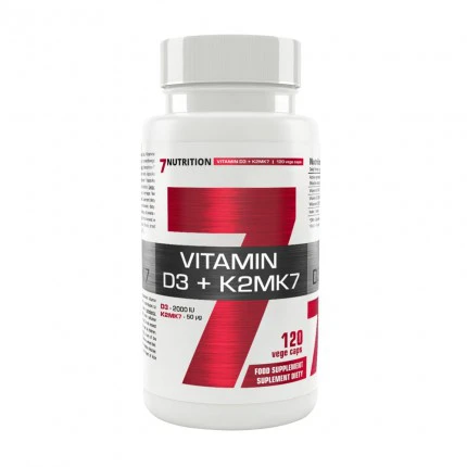 7Nutrition Vitamin D3 + K2MK7 - 120vcaps.