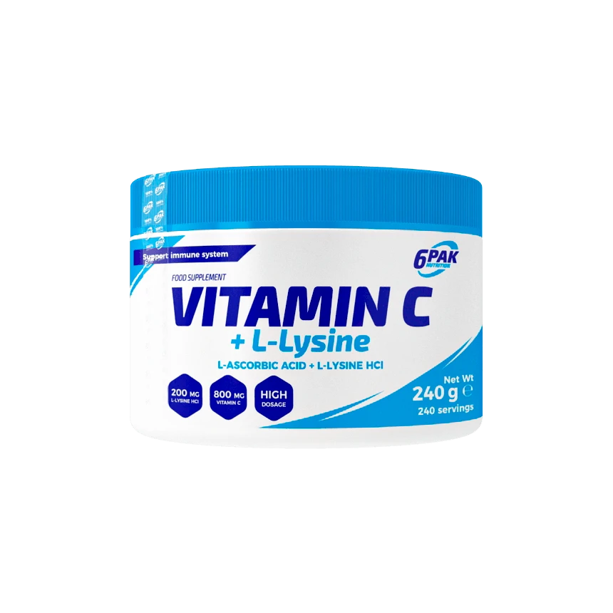 6PAK Vitamin C + L-lysine 240g Lizyna Witamina C