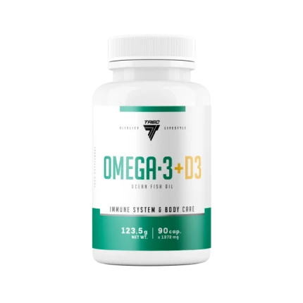 Trec Vitality Omega 3 + D3 90kaps. Kwasy tłuszczowe EPA DHA