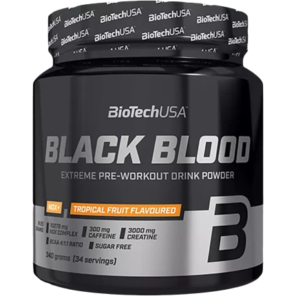 BioTech Black Blood NOX+ 340g Przedtreningówka Kofeina Kreatyna Pobudzenie
