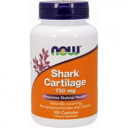 NOW Foods Shark Cartilage 750mg 100kaps. chrząstka rekina Odporność