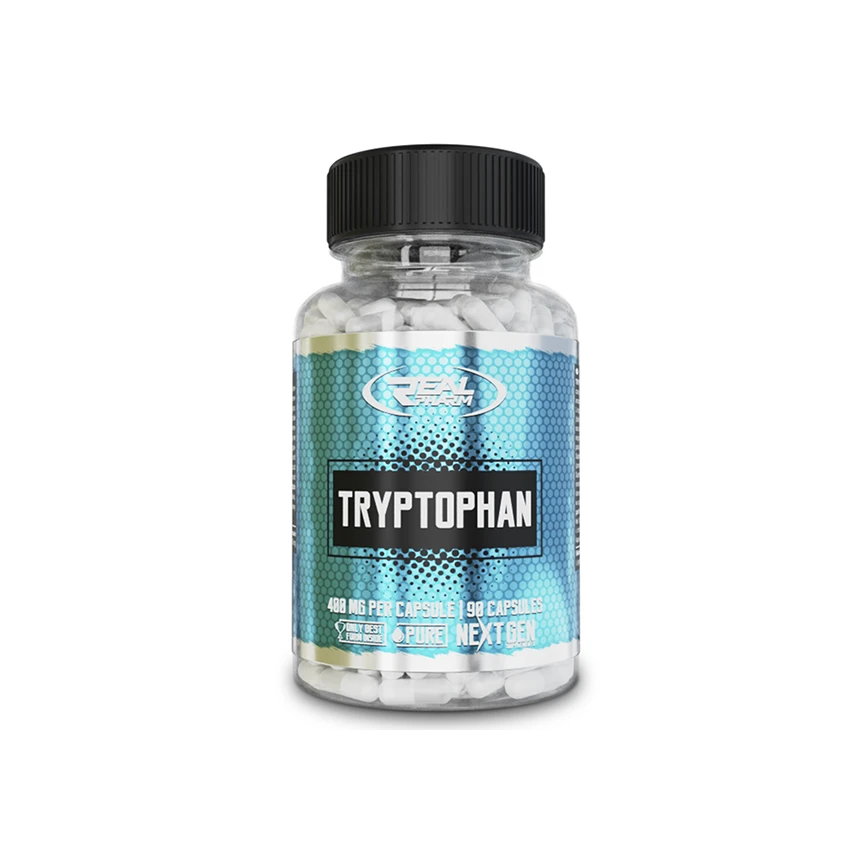 Real Pharm Tryptophan 90kaps. L-tryptophan Prekursor Serotoniny Lepszy Sen