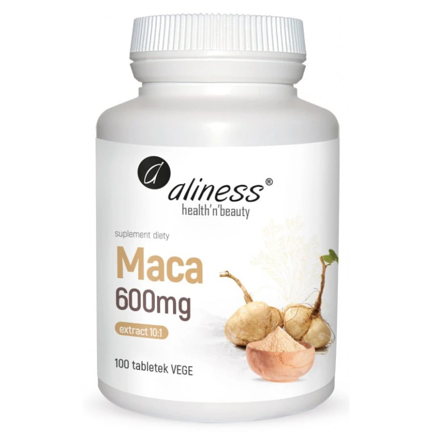 Aliness Maca 600mg extract 10:1 100vtabs. Adaptogen