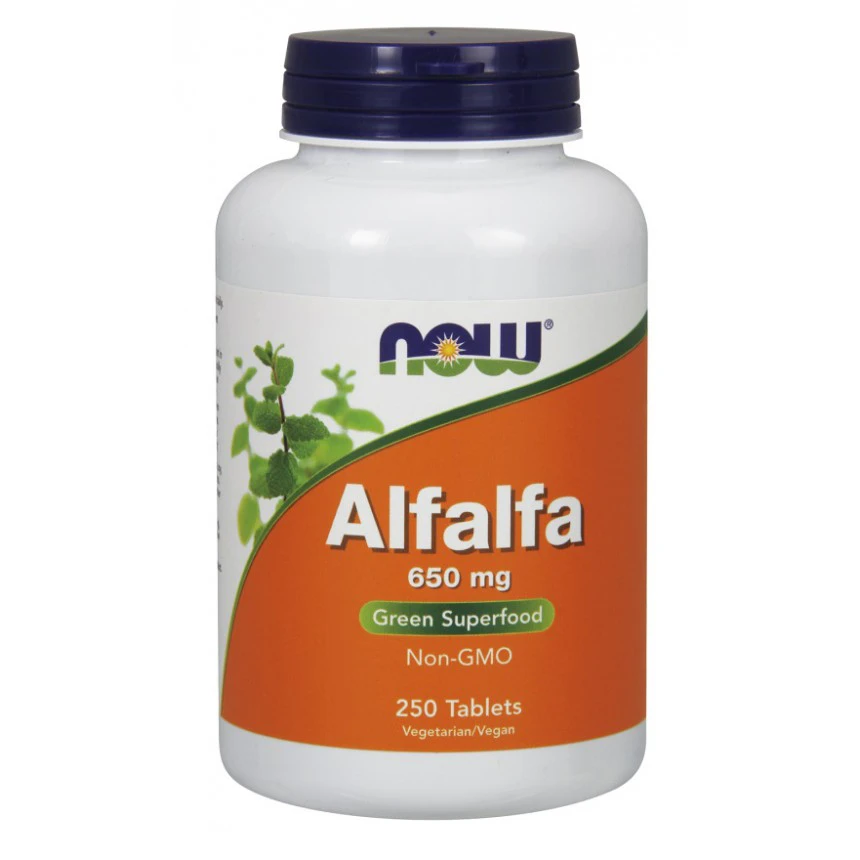 NOW Foods Alfalfa 250tab. Lucerna Siewna Wzmocnienie Organizmu
