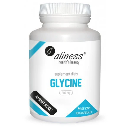 Aliness Glycine 800mg 100vkaps. Glicyna Dieta niskobiałkowa