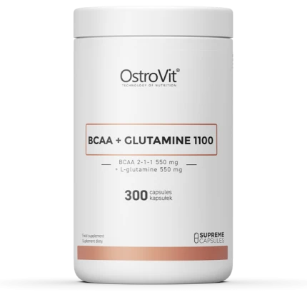 OstroVit BCAA + Glutamine 1100mg 300kaps. Aminokwasy Glutamina